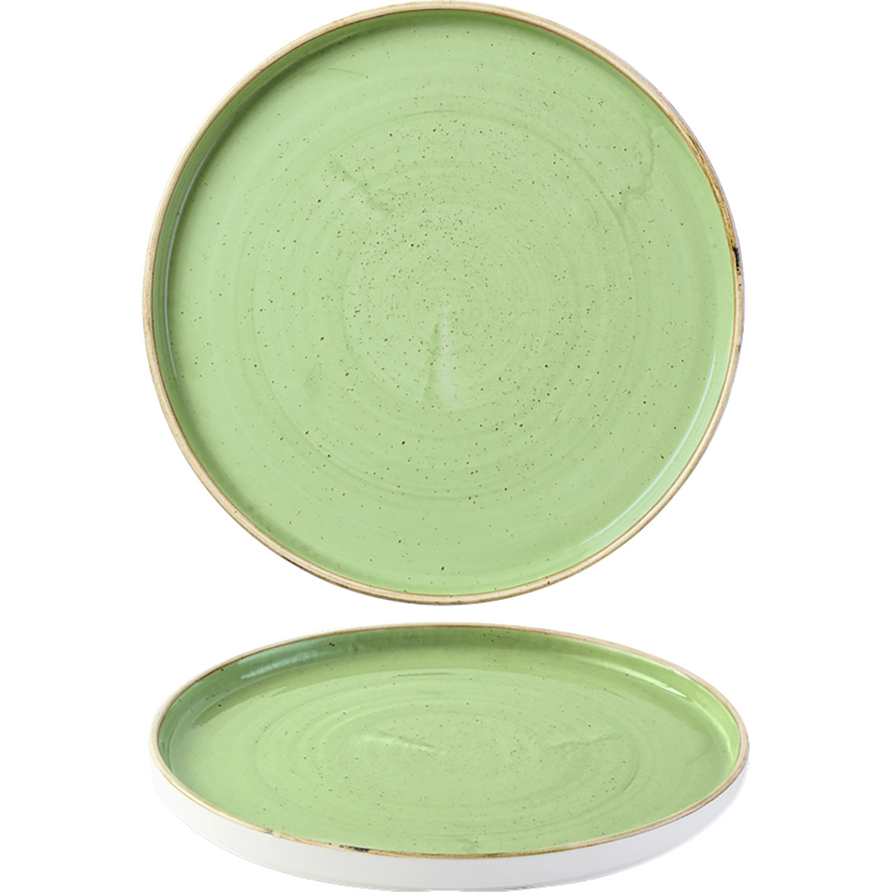 Stonecast, Teller flach mit Steilrand Organic ø 260 mm Sage Green